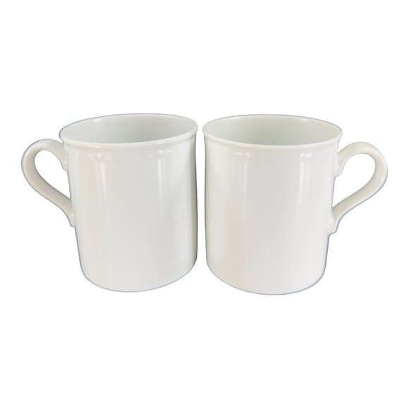 VTG Crate & Barrel Staccato White Coffee Tea Mug Cup Kathleen Willis Japan Set 2 - Picture 16 of 16